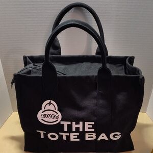 Black Canvas Tote Bag